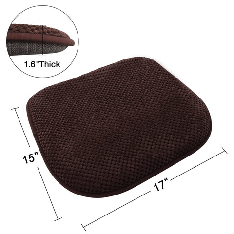 PAGGED brown cushion side profile highlighting the curved back and flat front