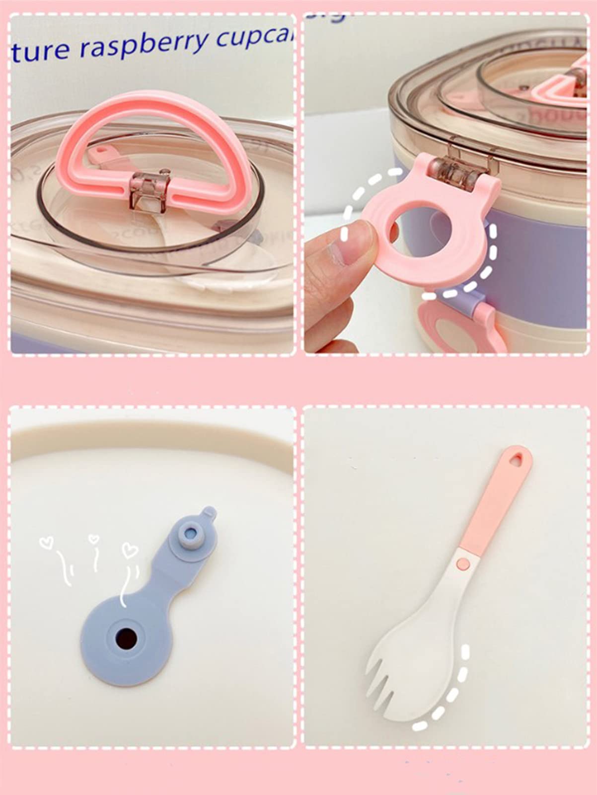 Paidideng Kawaii Bento Box sticker set for personalization