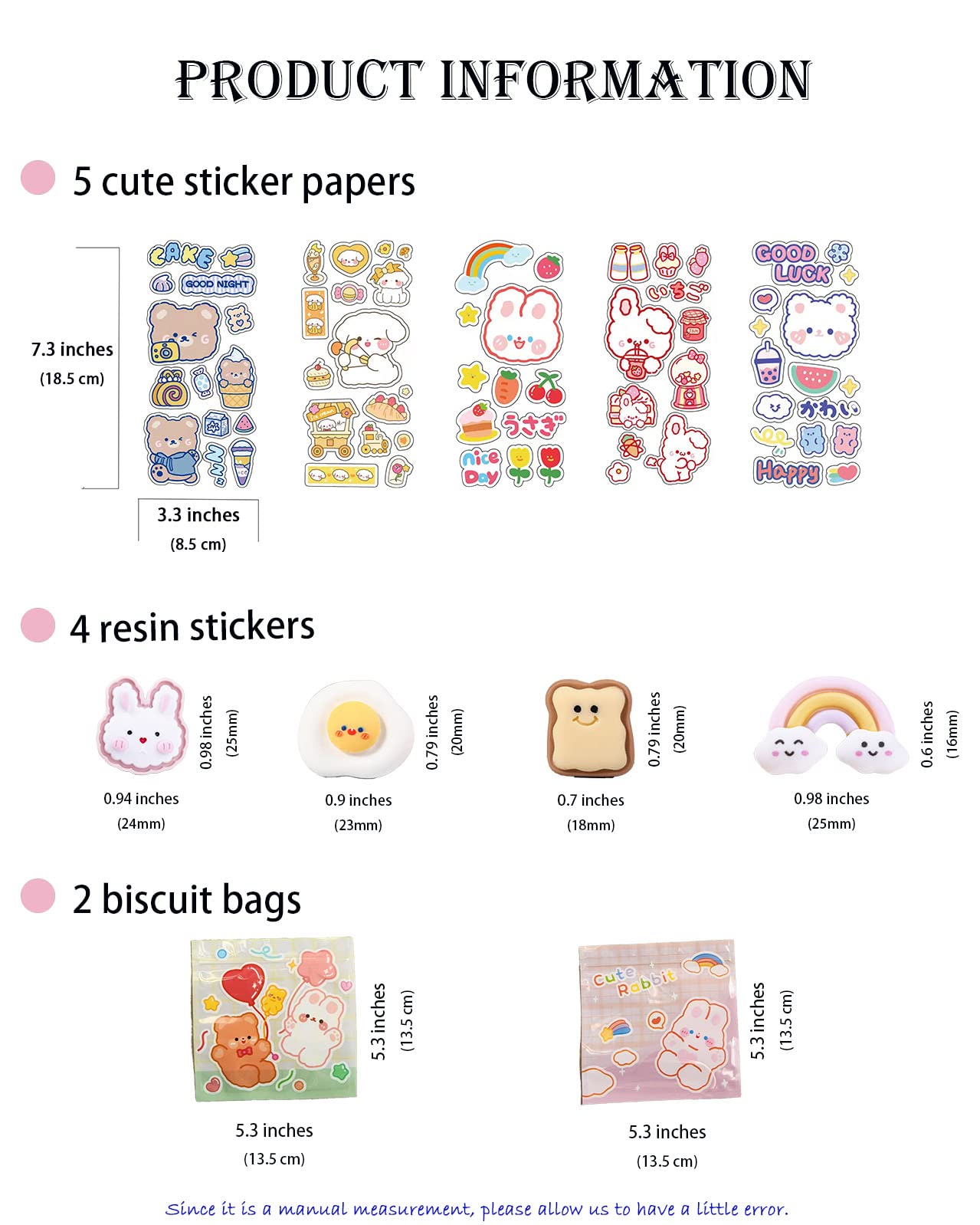 Paidideng Kawaii Bento Box tableware included with built-in spoon and fork