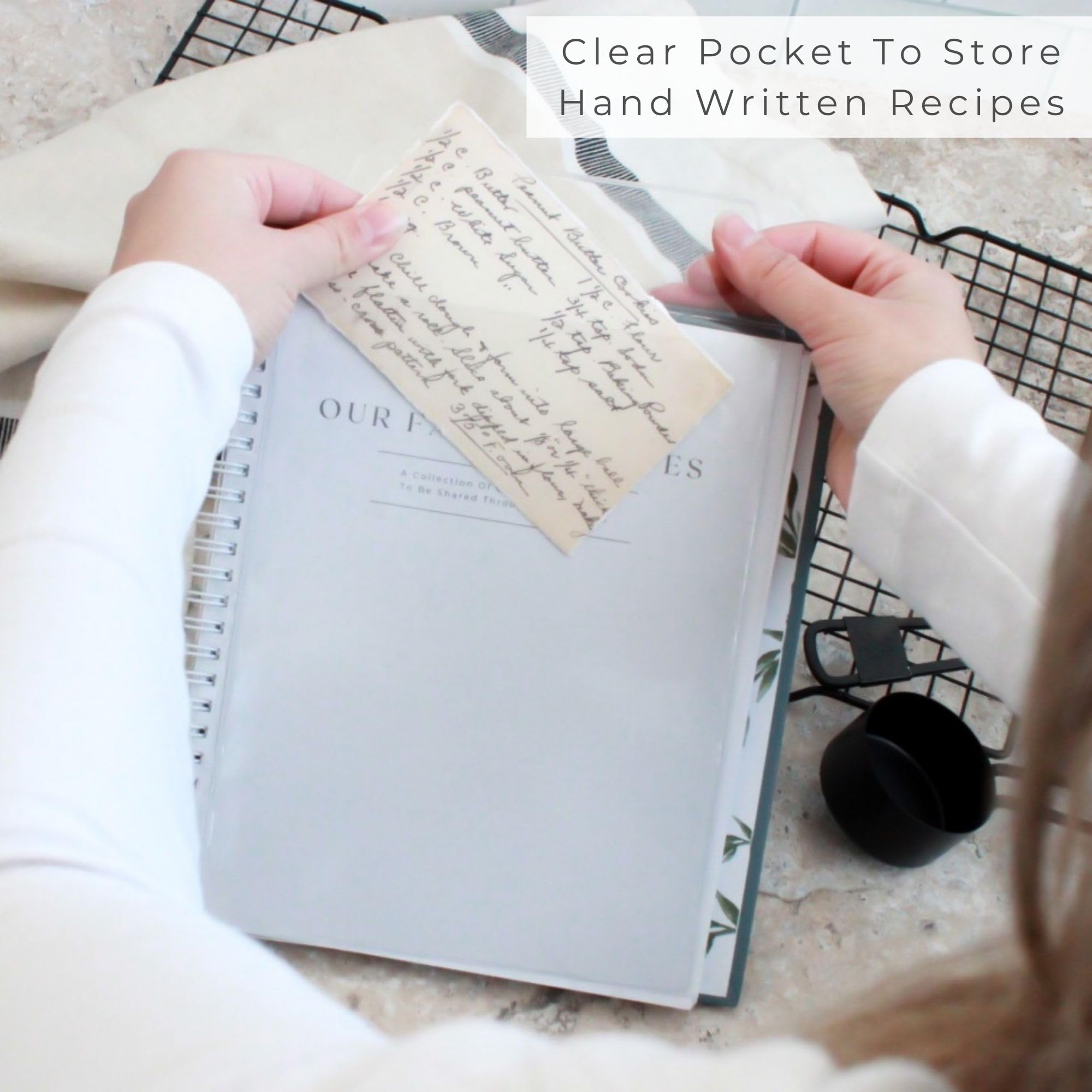 Paige McRae Matte Hardcover with notes and memories for durable use in the kitchen.