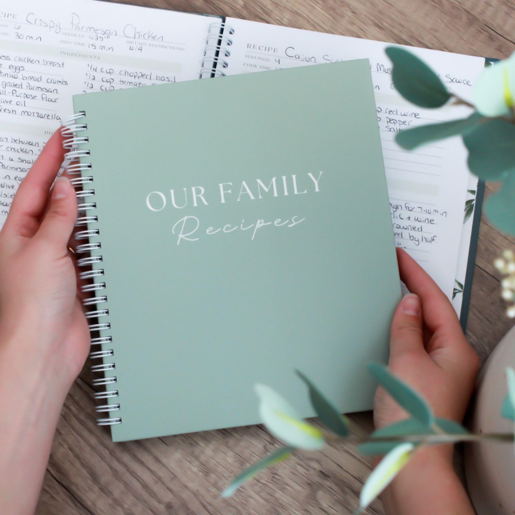 Paige McRae Recipe Book blank templates capture family favorites for future generations.