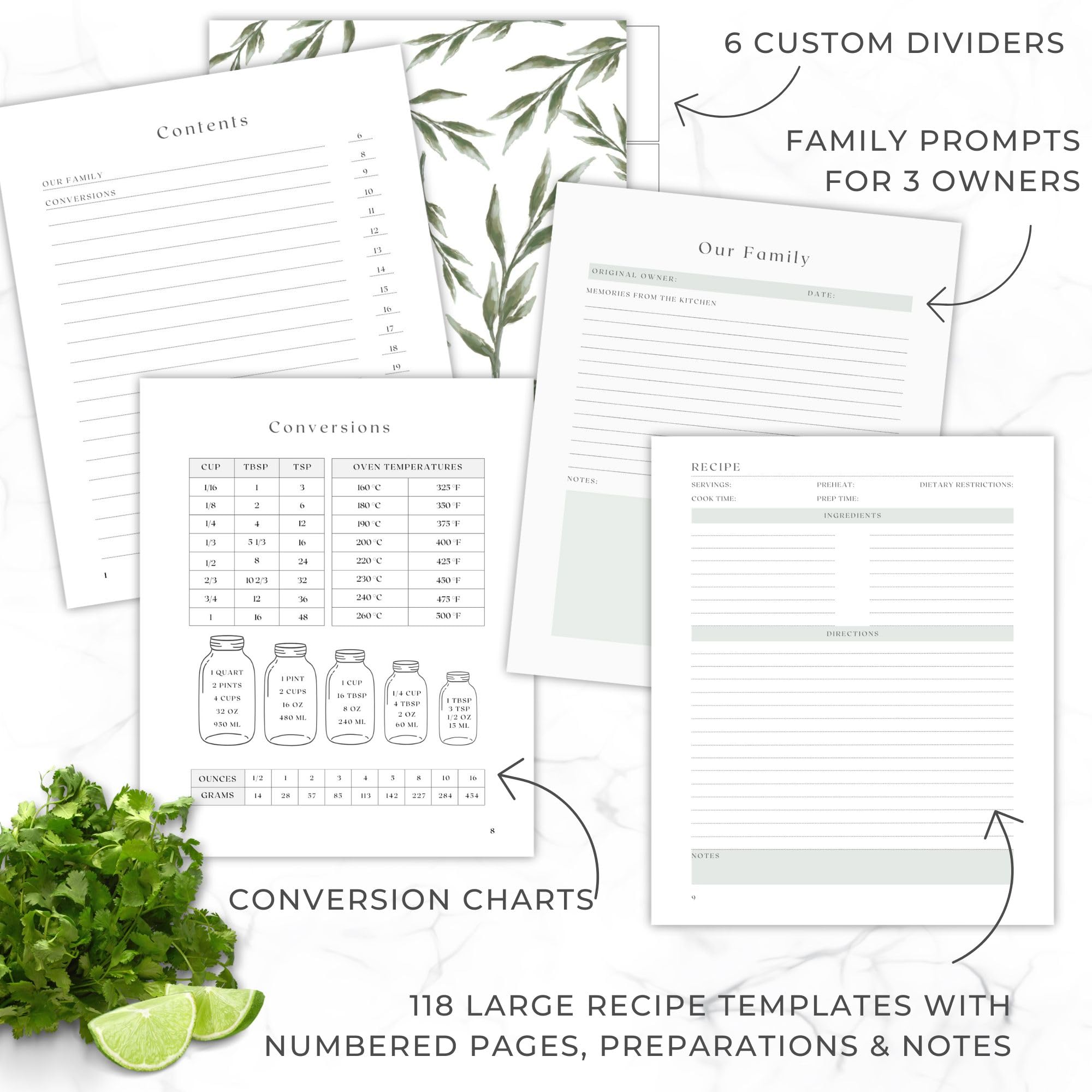 Paige McRae Recipe Book family heirloom design creates lasting keepsakes.