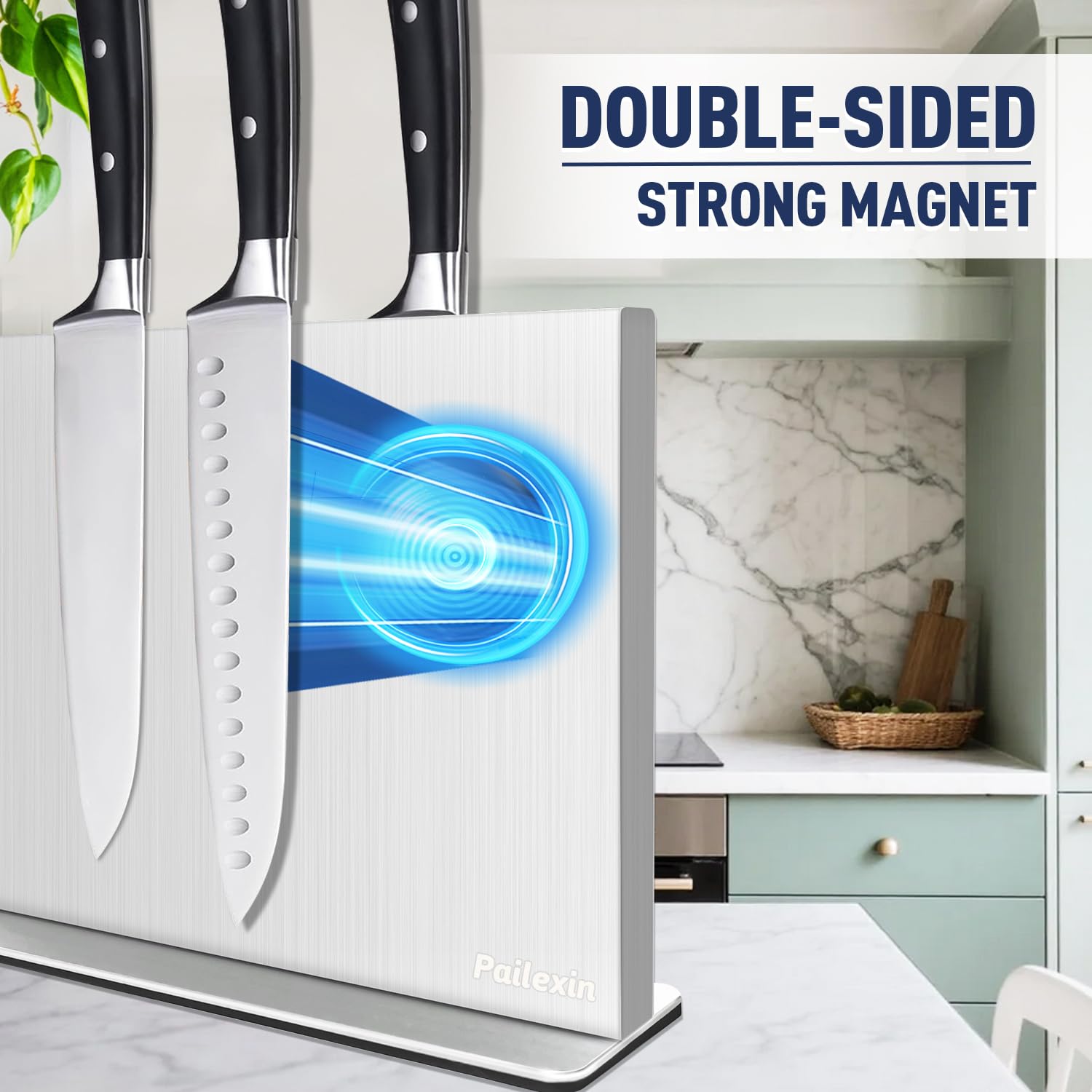 Pailexin stainless steel base demonstrates rust resistance and a blade-safe surface