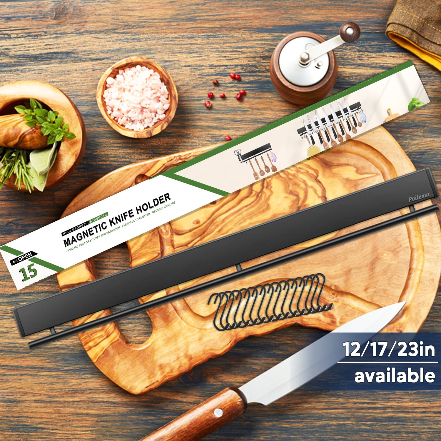 Pailexin stainless steel magnet strip shown for durability and rust resistance.