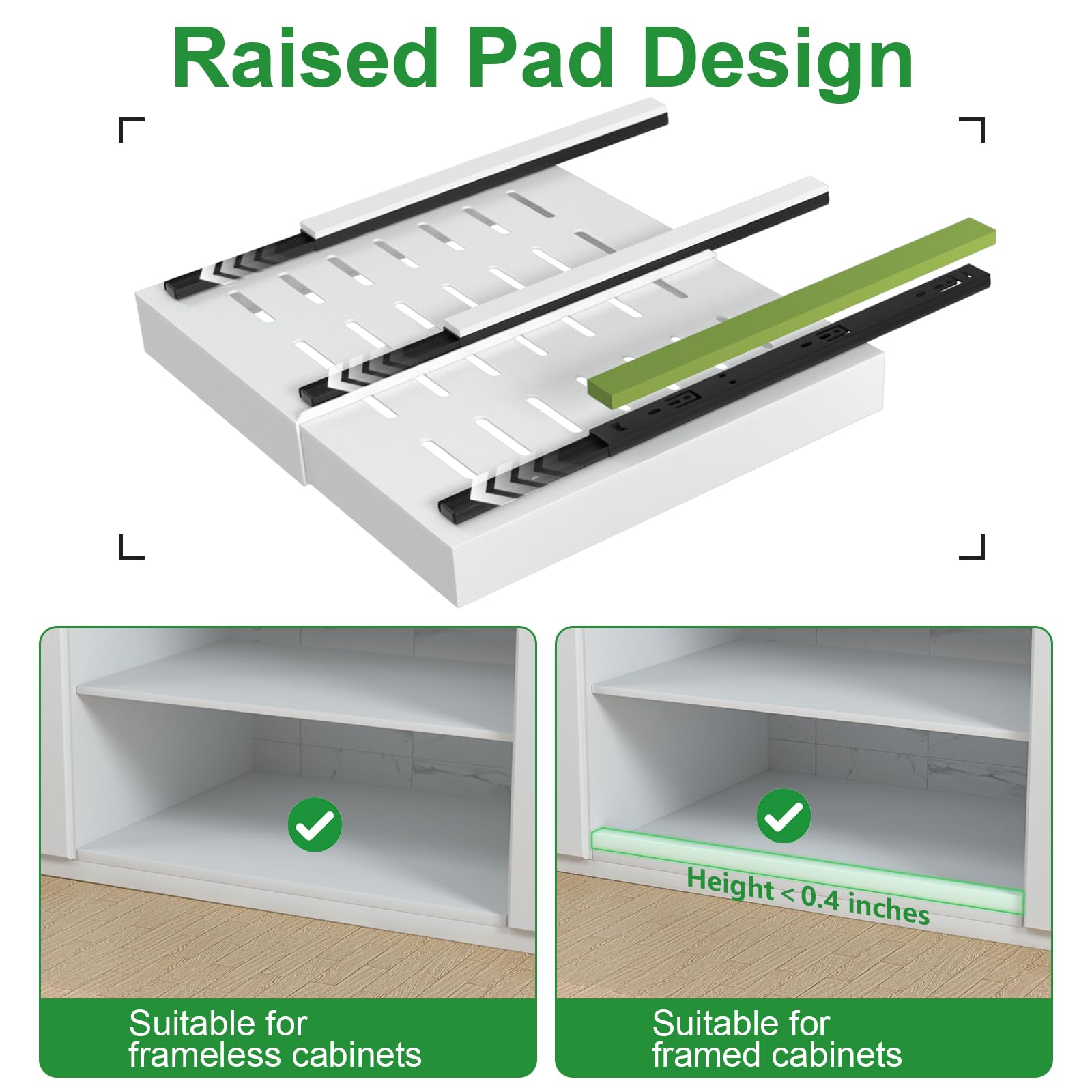 PAKETA 3-rail sliding system offers smooth operation and solid load bearing.