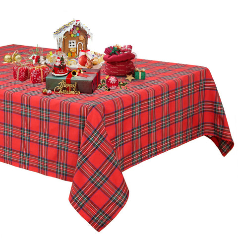 PakiInno Buffalo Plaid tablecloth texture showcases versatile farmhouse style.