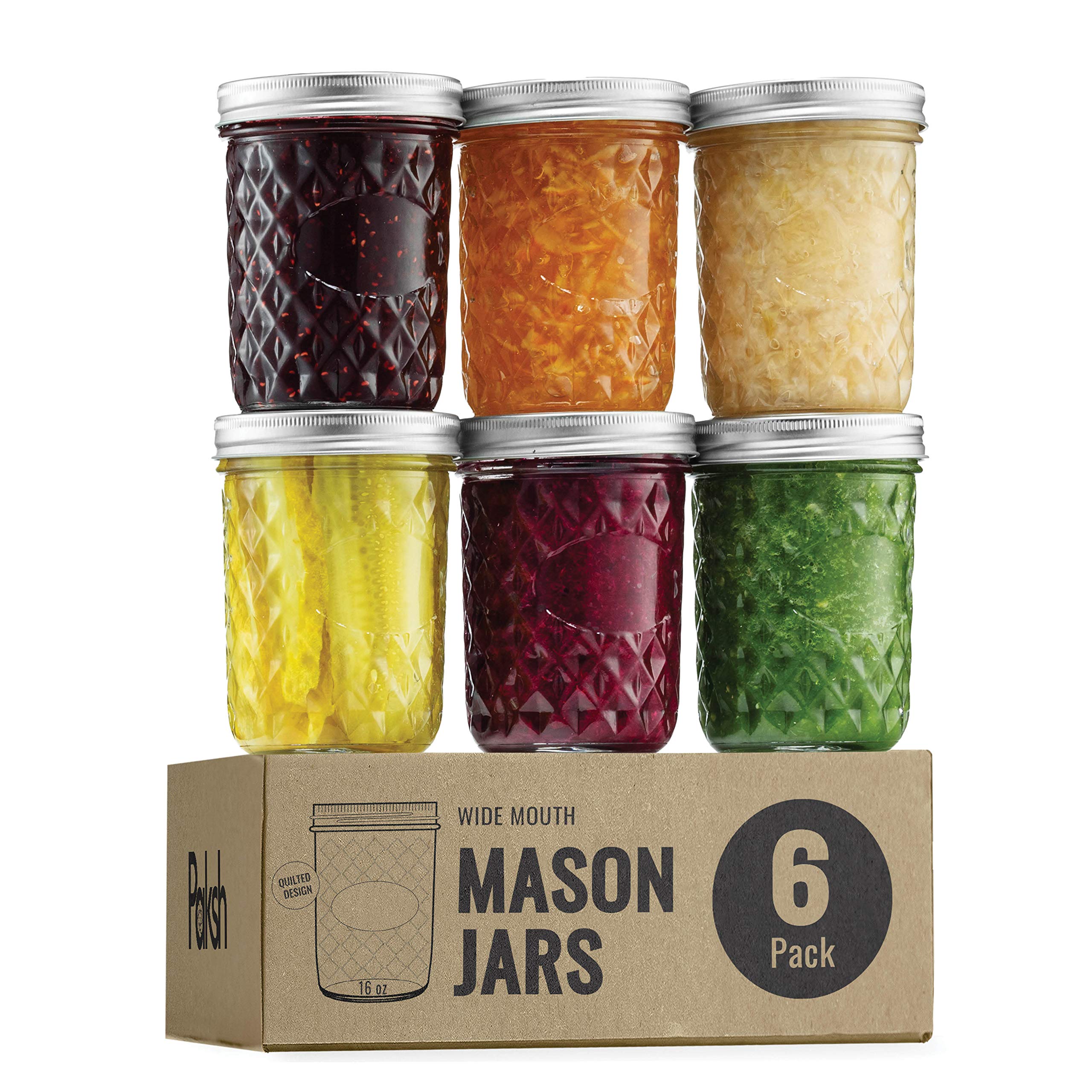 Paksh Novelty 16oz wide-mouth mason jar showing easy filling and storage