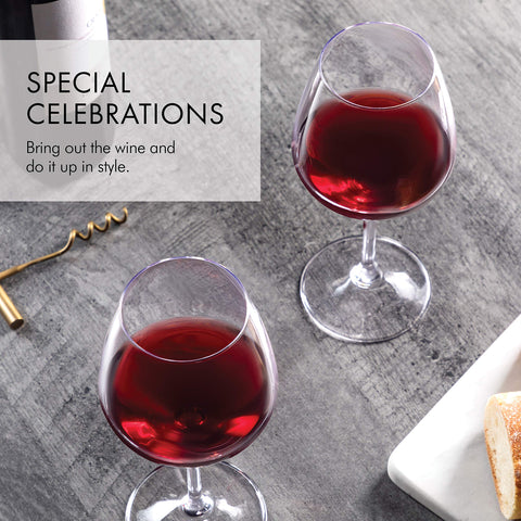 Paksh Novelty elegant burgundy wine glass set enhances table aesthetics and conversation.