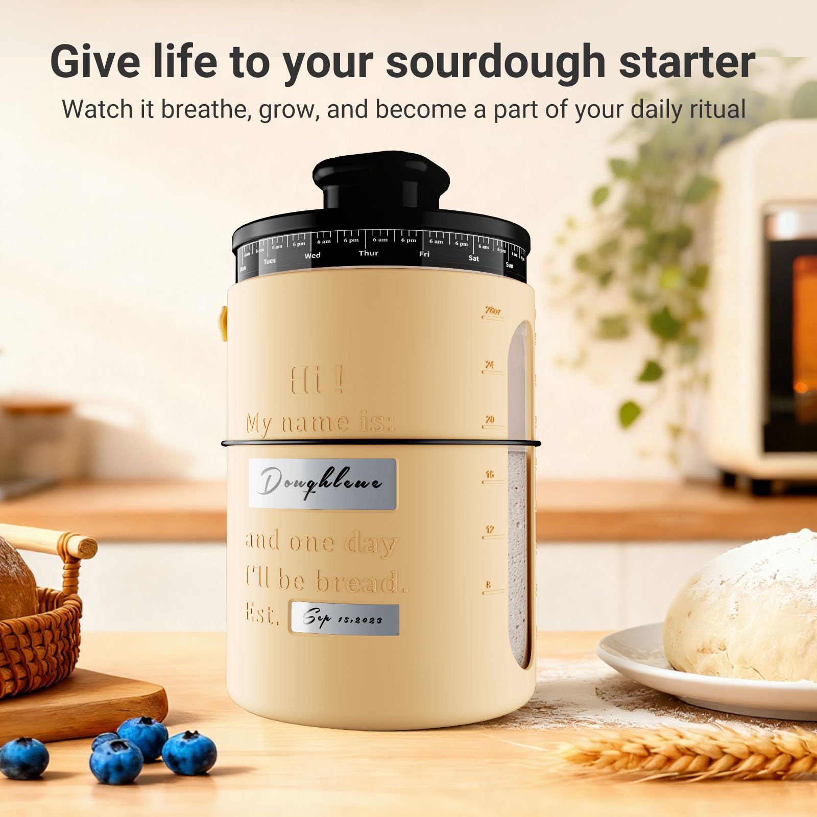 Pakusane 34oz capacity jar highlighting ideal volume for regular feedings.