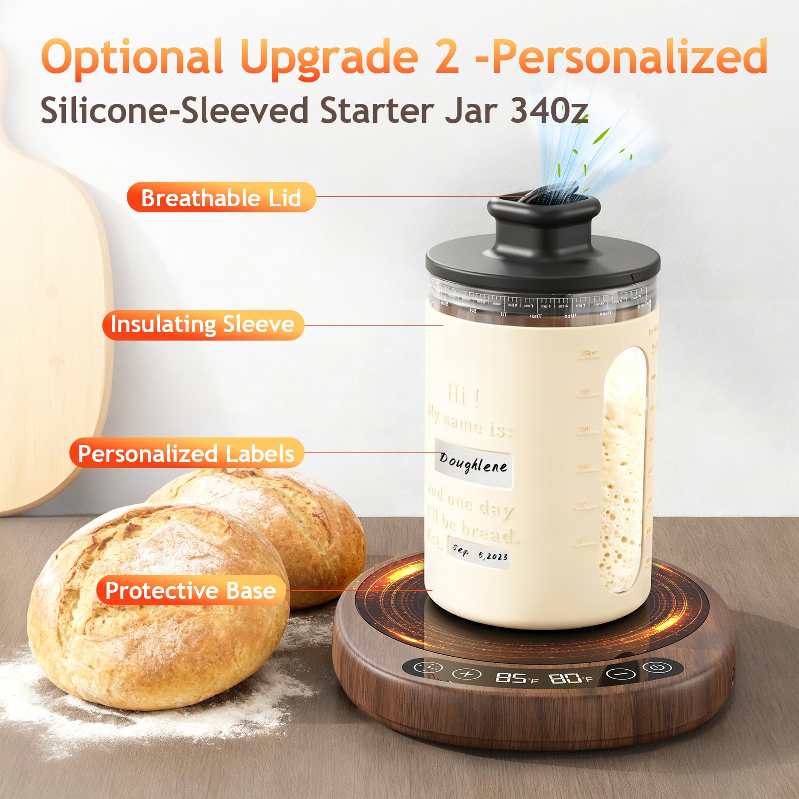 Pakusane SourKeeper 6.5-inch base fits jars and bowls with flexibility