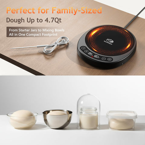 Precise 1°F control ensures gradual, predictable rise during sourdough prep.