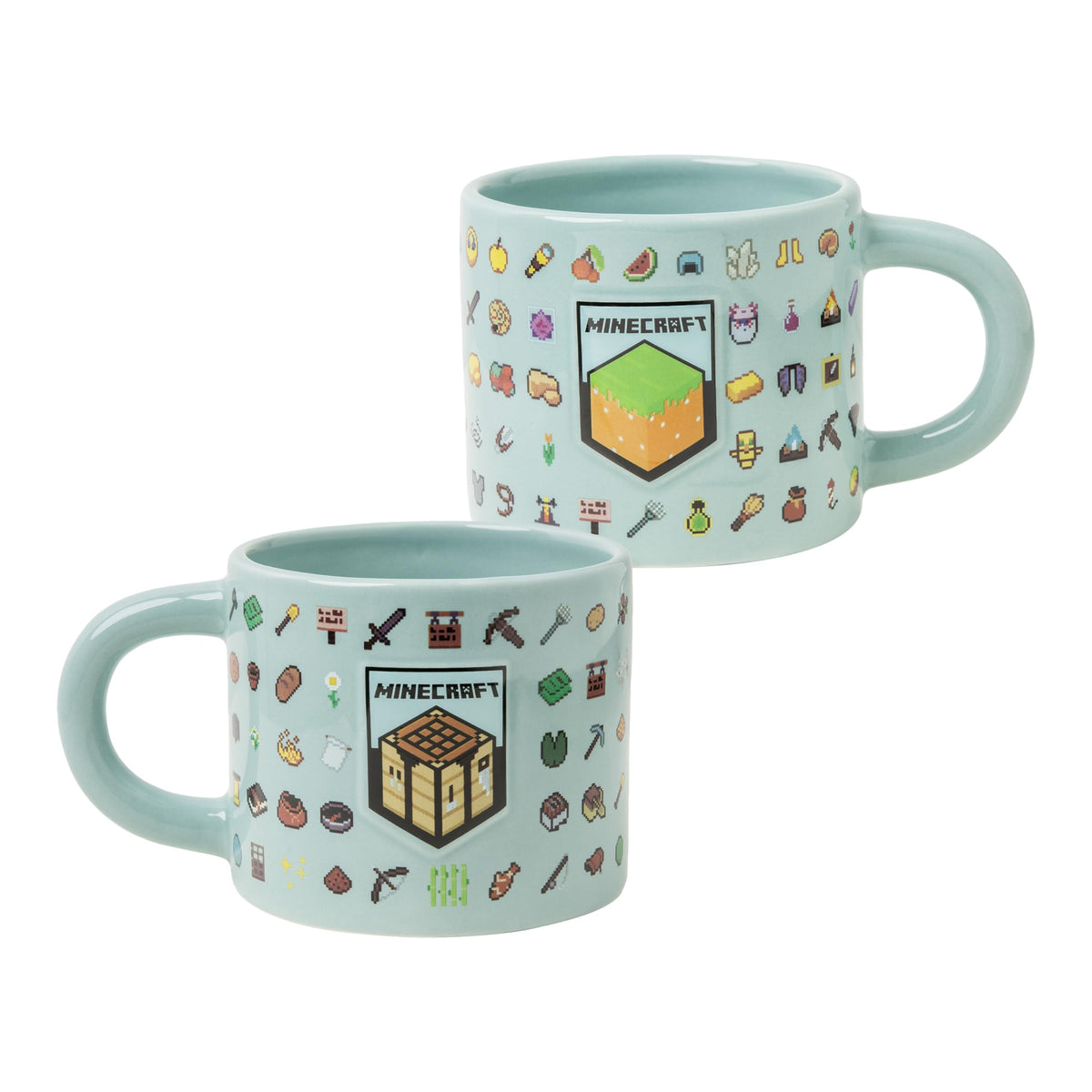 Paladone Minecraft mug with embossed Crafter Block details for authentic gameplay feel
