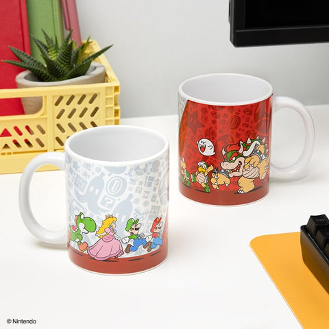 Paladone Super Mario mug heat-change reveals coins and characters when hot