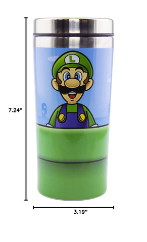 Lid close-up on the Paladone mug shows spill-resistant design for travel.