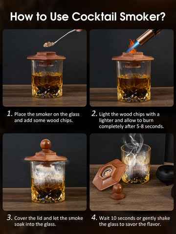 PALATO cocktail smoker infuser in action adding aroma and depth