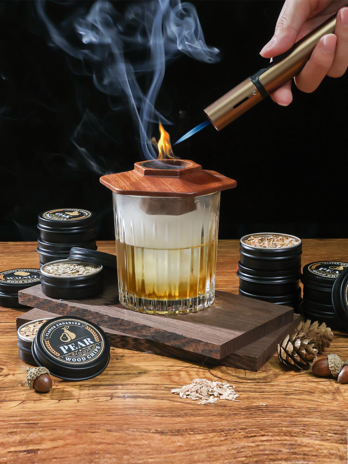 PALATO bourbon Old Fashioned gift set inside a sleek box