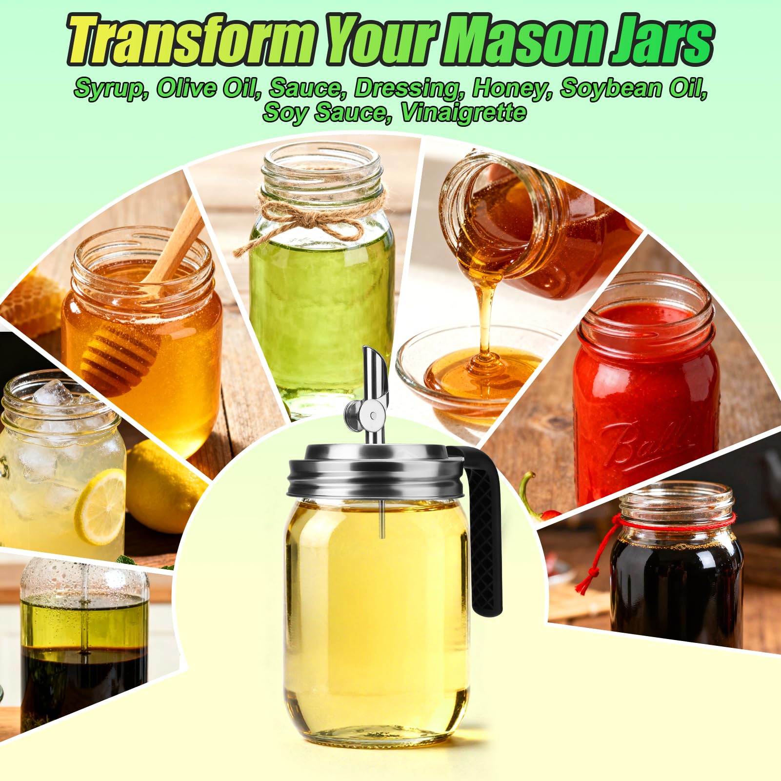 Palksky kitchen dispenser lid set to upgrade jars