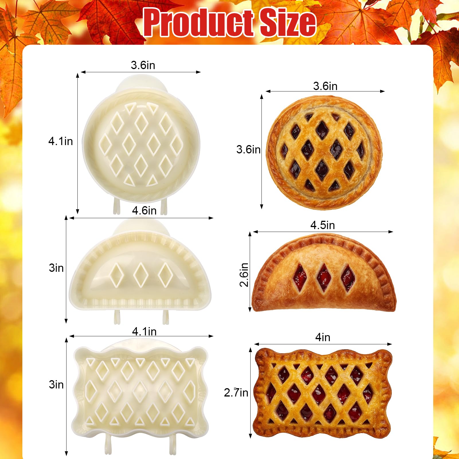 Palksky mini pie molds round shape for bite-sized treats