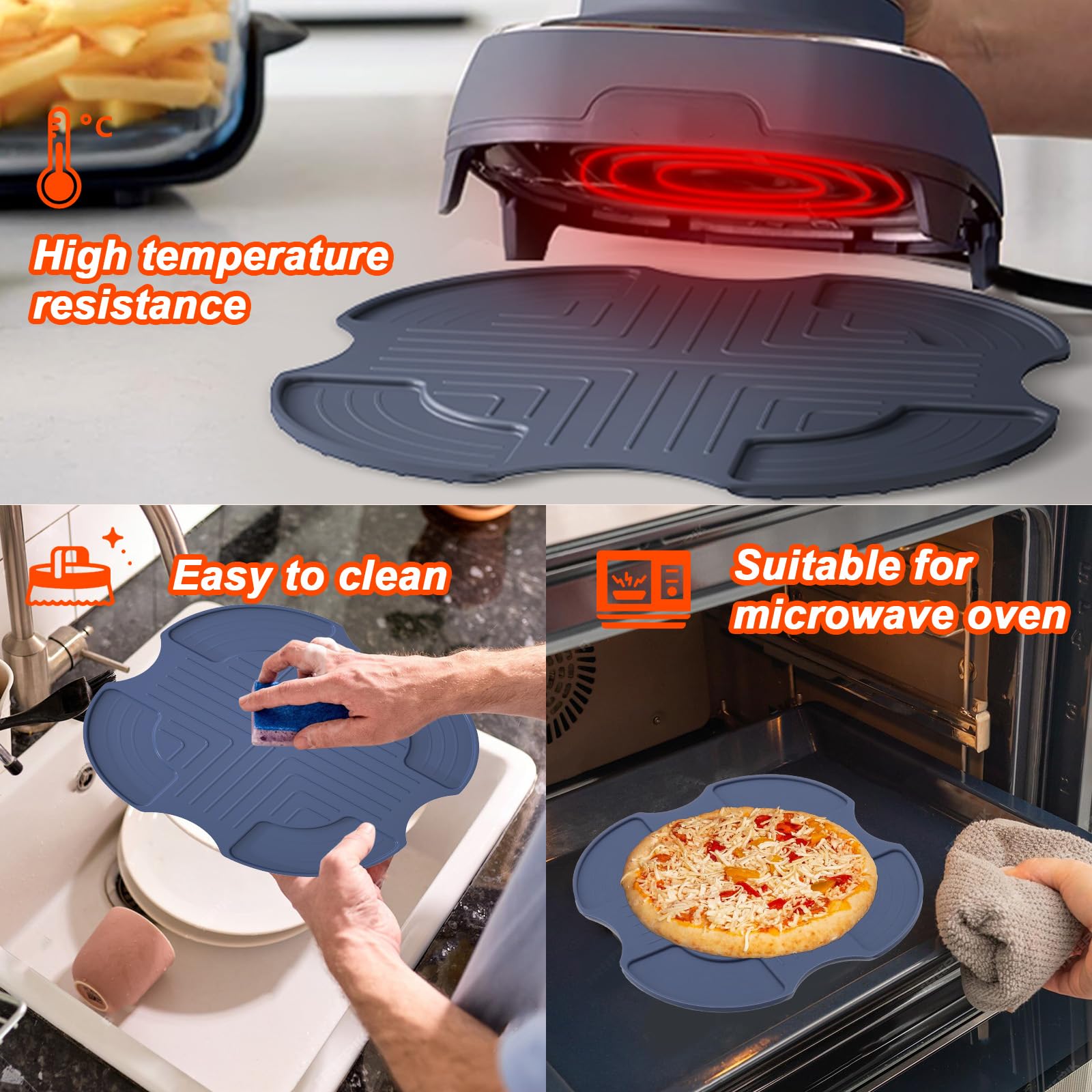Palksky Ninja Crispi silicone cleans easily and resists grease after cooking.