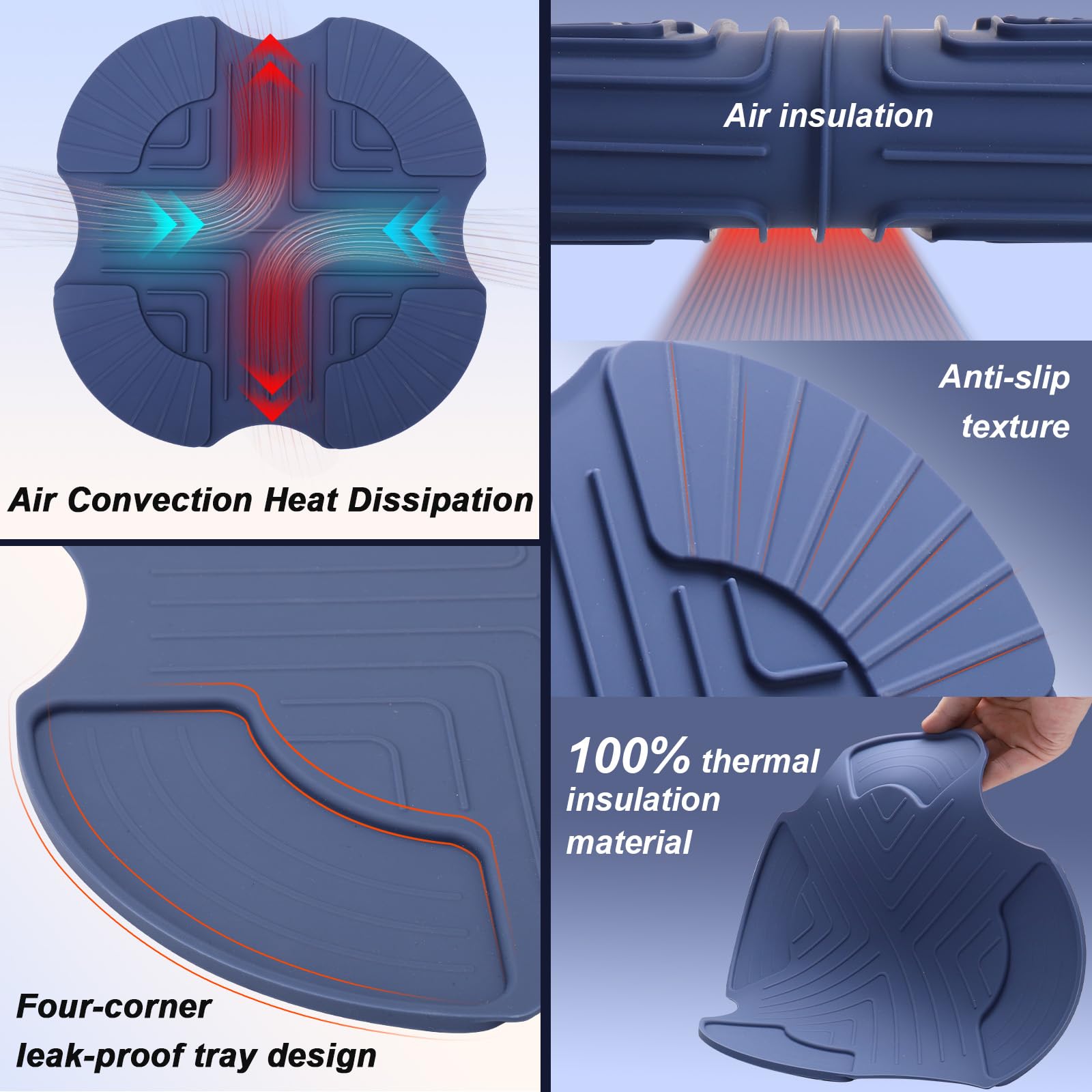 Palksky Ninja Crispi heat-resistant mat protects counters from heat up to 440°F.