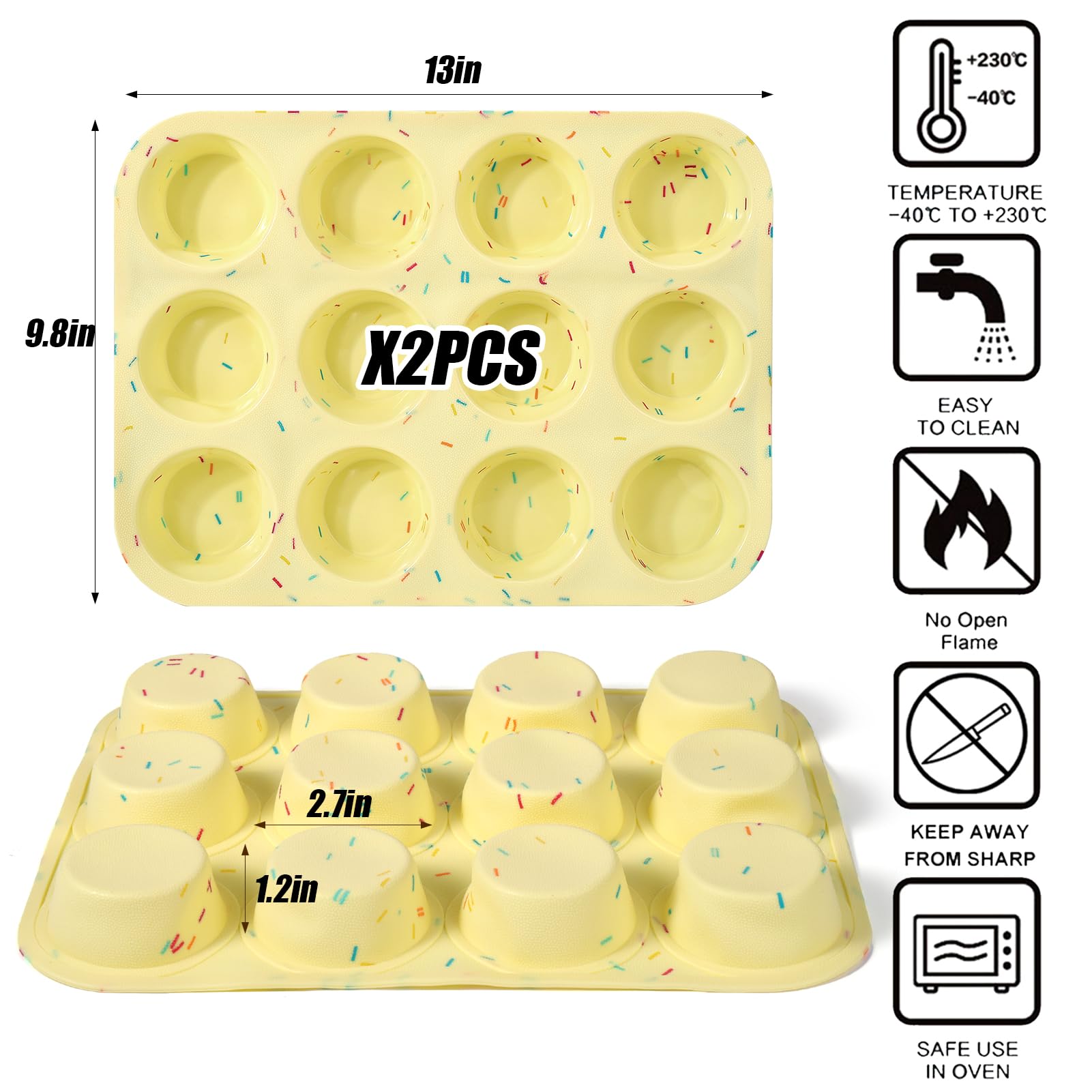 Palksky oven-safe silicone muffin pan ready for baking and tarts.