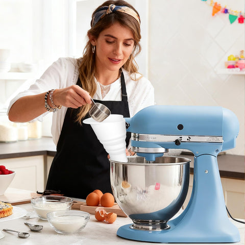 Palksky soft silicone funnel, easy control of flour flow
