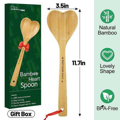 PAMASE easy-clean bamboo spoon makes washing quick and simple.
