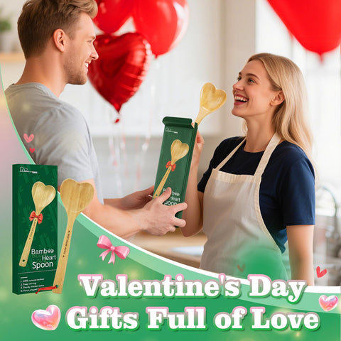 PAMASE engraved 'COOK WITH LOVE' spoon adds charm to cooking.