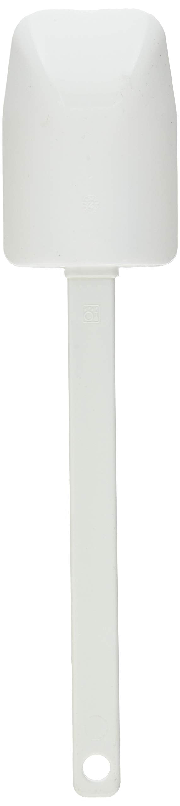 Pampered Chef scraper spatula in use with durable fused construction and control.