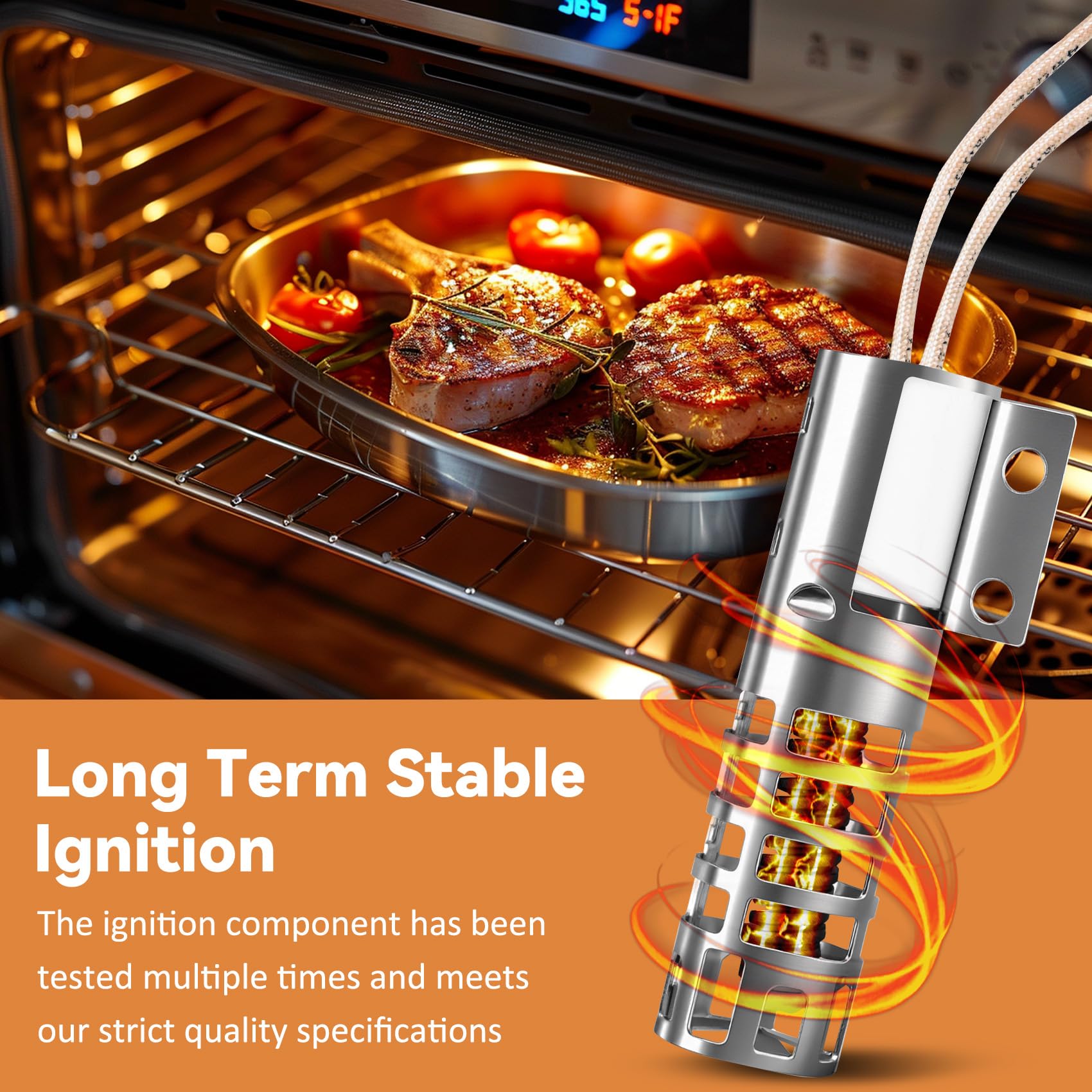 Pamriqy WB2X9154 with bracket and connectors, ready-to-use replacement for XL44 compatible ovens.