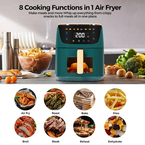 Panana Air Fryer 8QT control panel with one-touch presets for effortless cooking