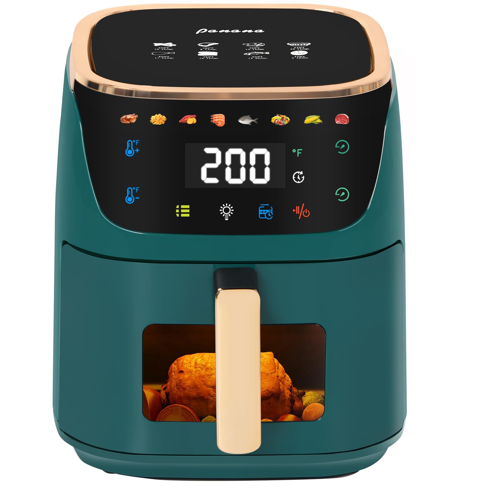 Panana Air Fryer 8QT front view showing compact design for small kitchens