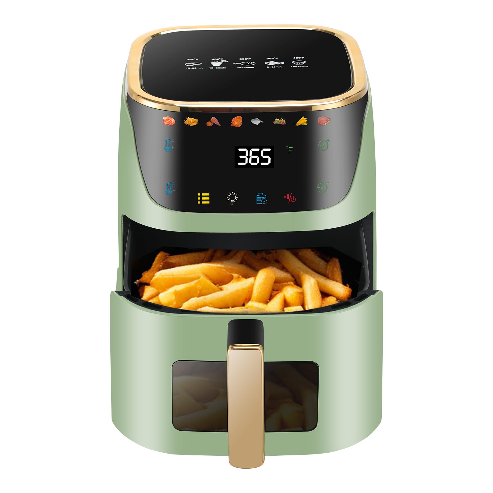 Panana Air Fryer 8QT safety-conscious design with sturdy handles for daily use.