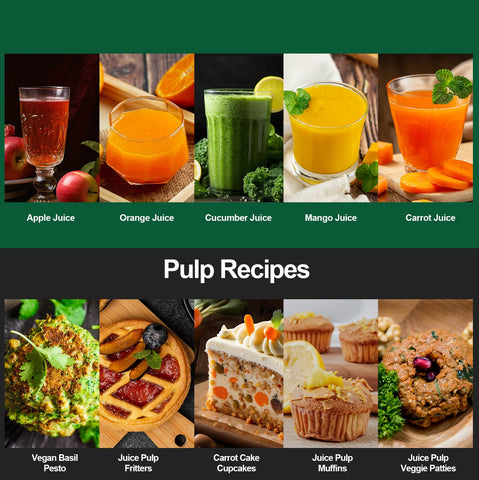 Panana juicer 1500ml pomace cup handles pulp easily.