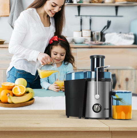 Panana juicer pulse function helps prevent clogging during processing.