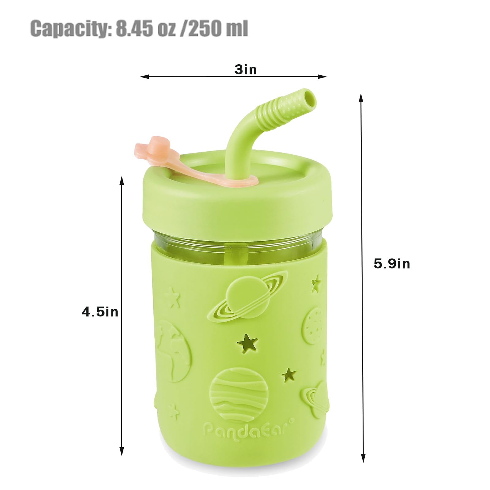 PandaEar silicone sleeves in bright colors improve toddler grip