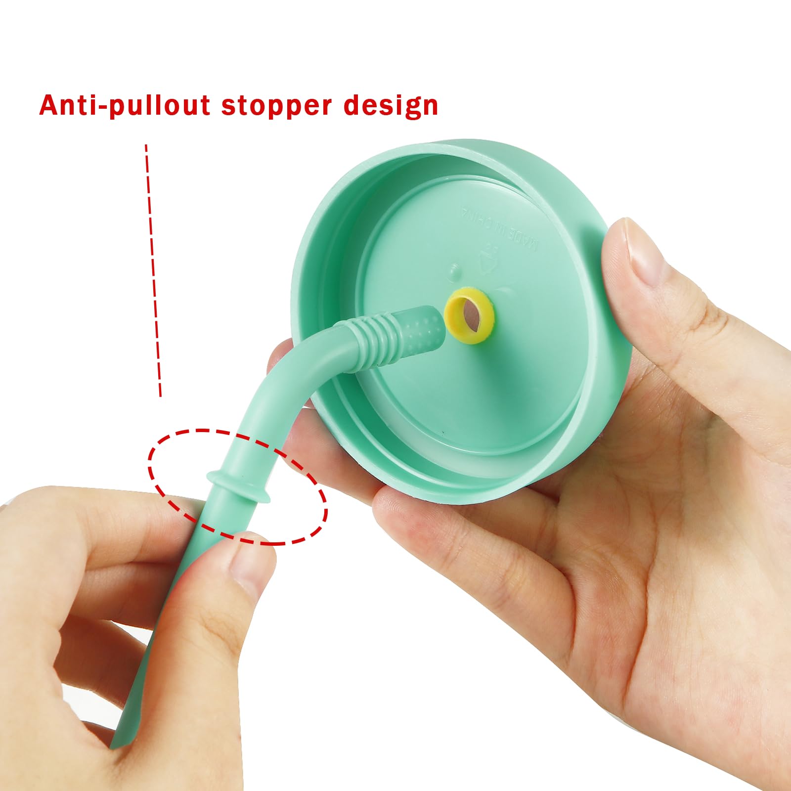 PandaEar silicone straws included for easy sipping