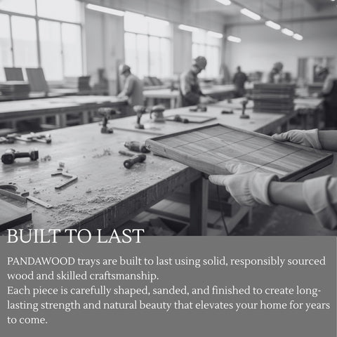 PANDAWOOD durable and lightweight acacia bed tray suitable for daily use