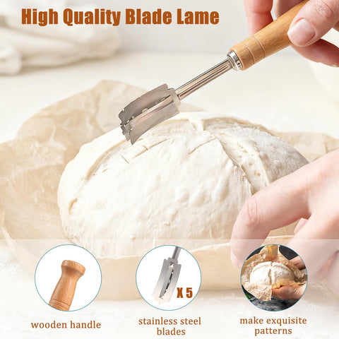 Panny dough whisk blends ingredients smoothly for bread dough