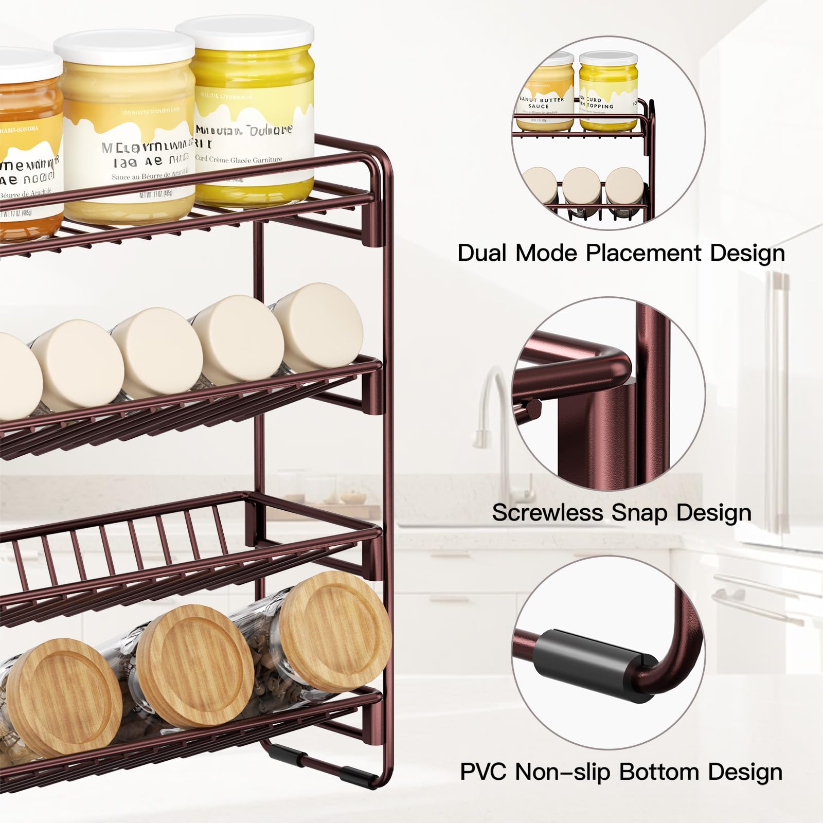PanPanPal 40-jars capacity keeps spices organized and easy to locate.