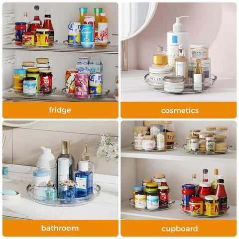 Pantasia 2 Pack rotating turntable for pantry, table, or countertop storage.