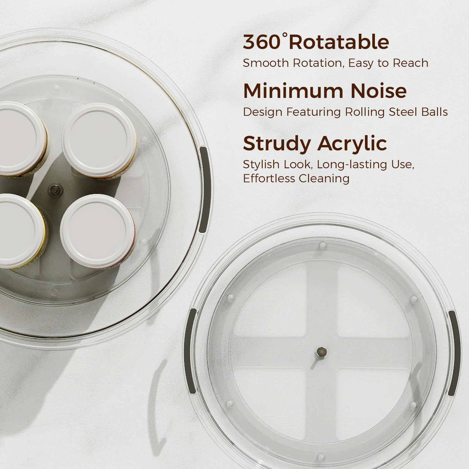 Pantasia anti-slip edge prevents items from sliding during rotation