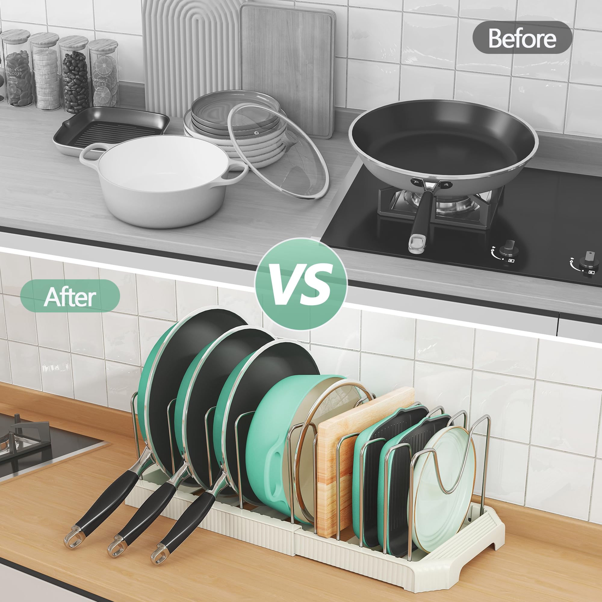 Pantasia cutting-board organizer keeps boards flat and accessible