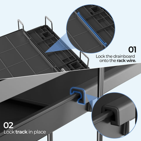 Pantasia full capacity rack holds dishes neatly after washing