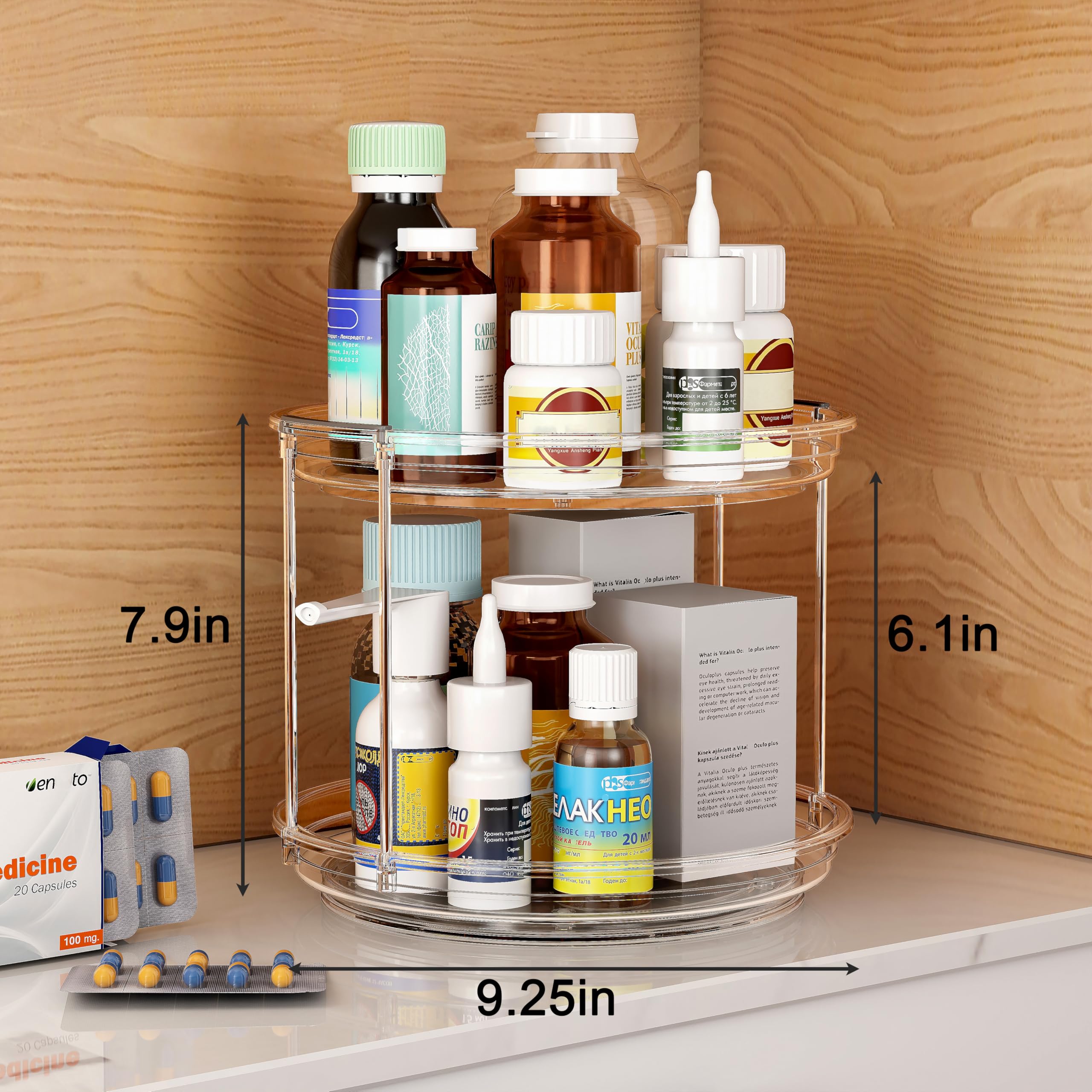Pantasia metal rods connect tiers for added stability