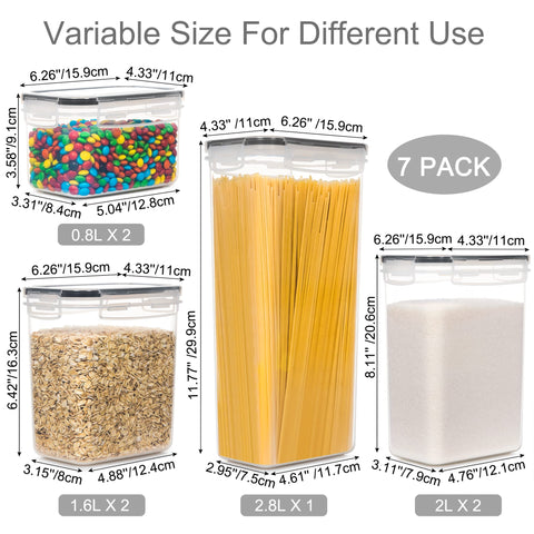 PANTRYSTAR airtight medium container seals securely, ideal for bulk staples like pasta and oats.