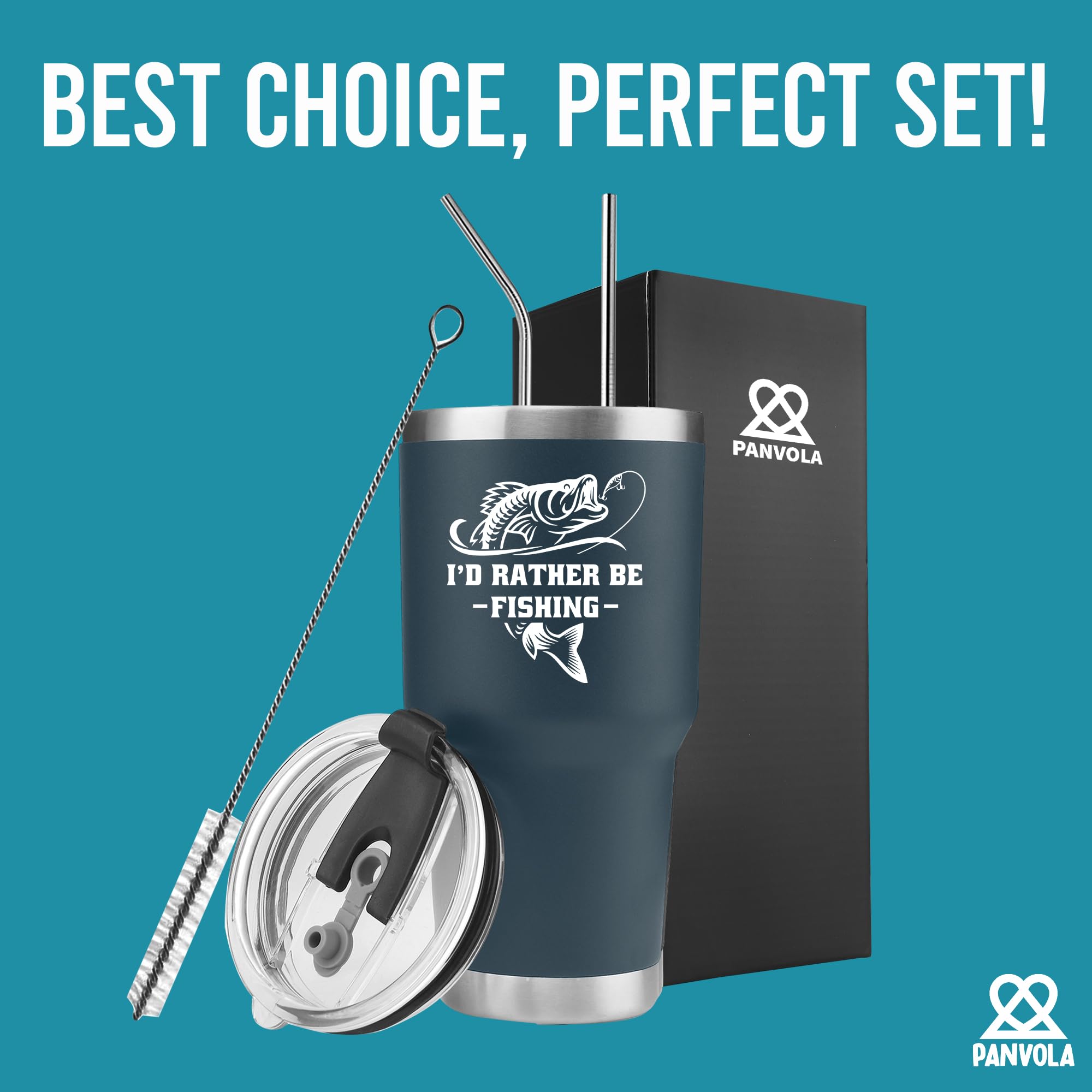 Panvola 30oz stainless steel lid with straw supports healthy reusable sipping.