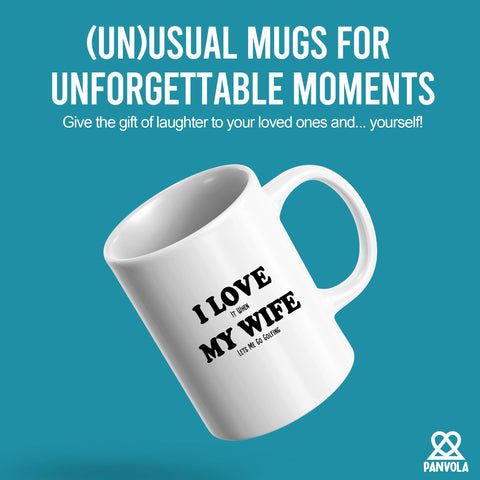 Panvola golf mug side view with double-sided print for both hands.