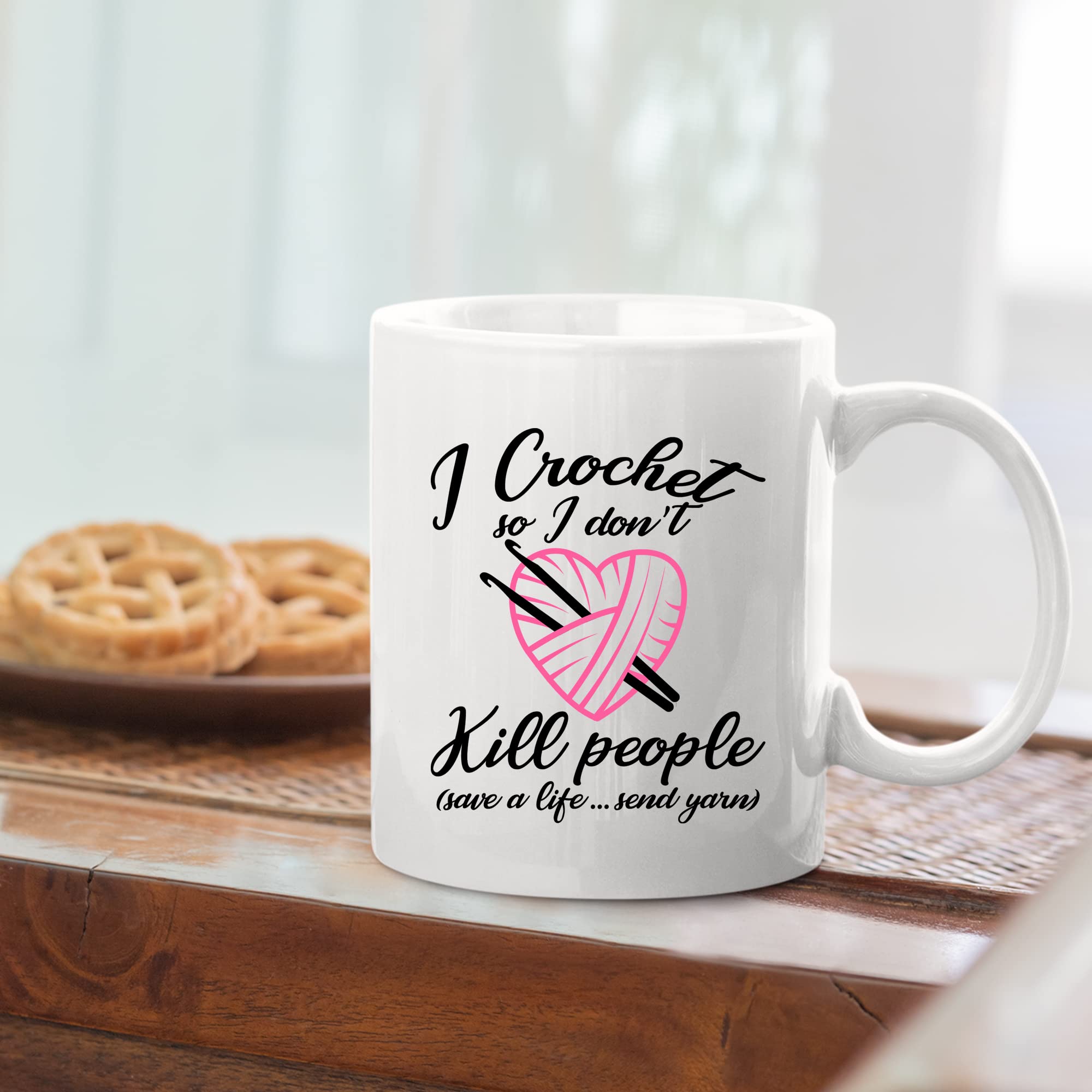 Panvola humorous quote mug, perfect gift for knitters