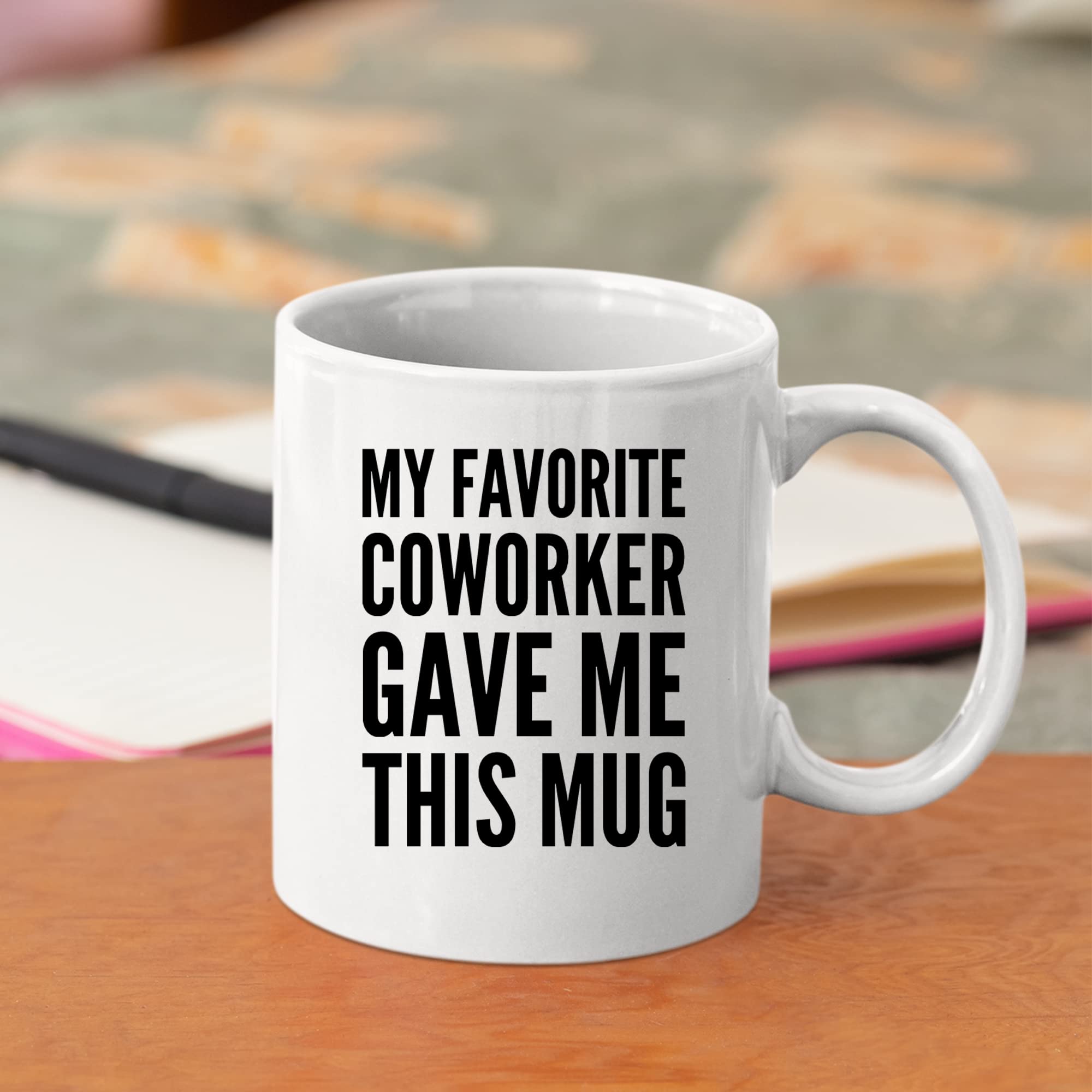 Panvola Office desk scene mug with pens, ready for daily use